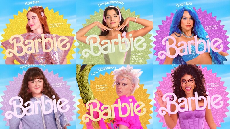 【限時特賣】芭比電影T卹成人男女通款夏季芭比真人版Barbie短袖純棉