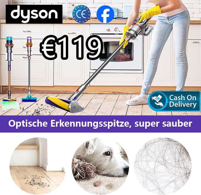 Die optische Erkennung des Dyson V12 Detect Plus Slim Akku-Staubsaugers deckt versteckte Staubpartikel auf und beseitigt Milben