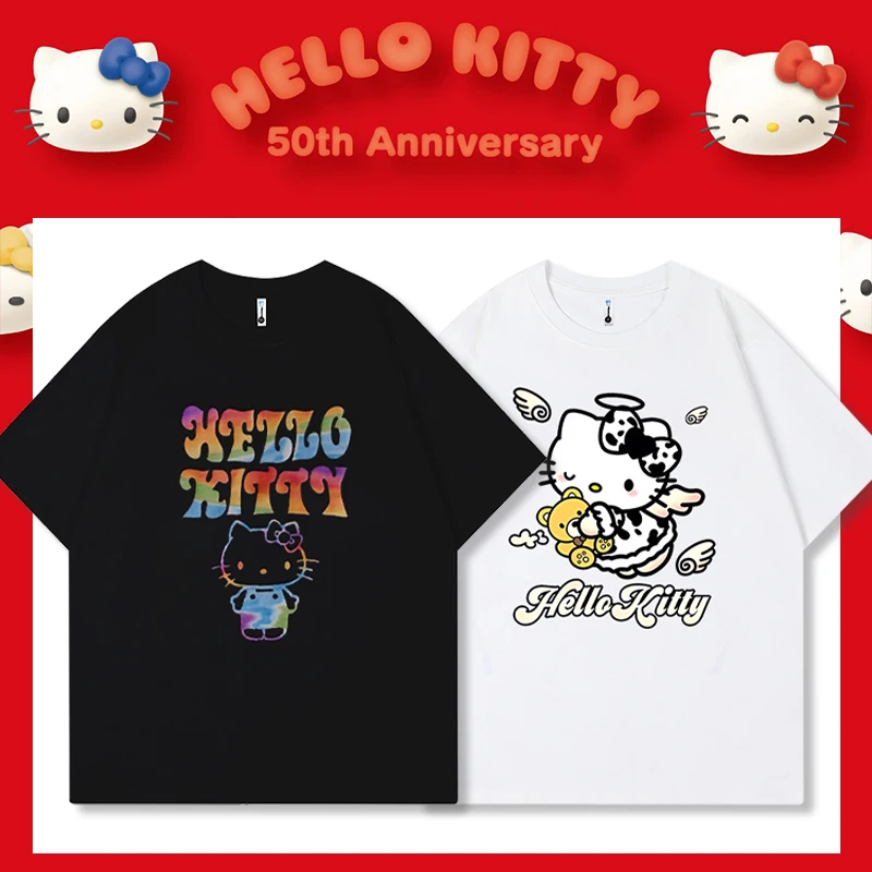 CAPRICORN ハローキティ ニッチ ピュア コットン 半袖 Tシャツ レディース 2024 夏の新しいファッション ブランド